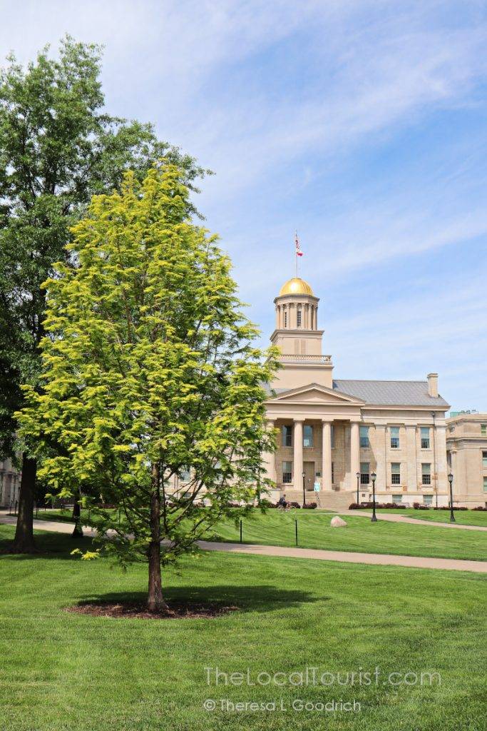 Old Capitol Building in Iowa City, Iowa, on the Pentagram of the University of Iowa