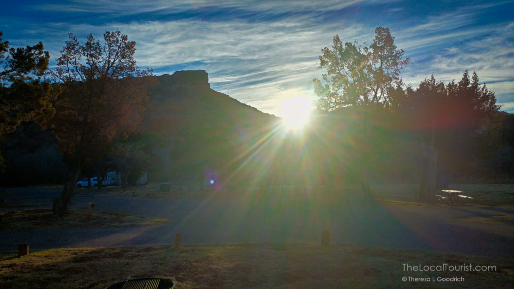 Sunrise at Palo Duro Canyon from Hackberry Campground