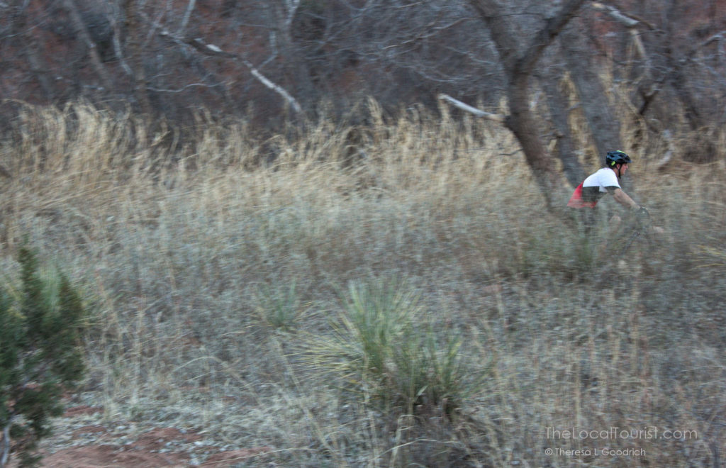 Mountain biker at Palo Duro Canyon