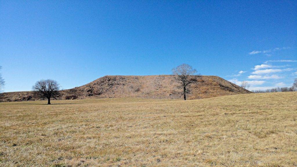 Monks Mound at Cahokia Mounds, a UNESCO World Heritage Site in Southern, Illinois