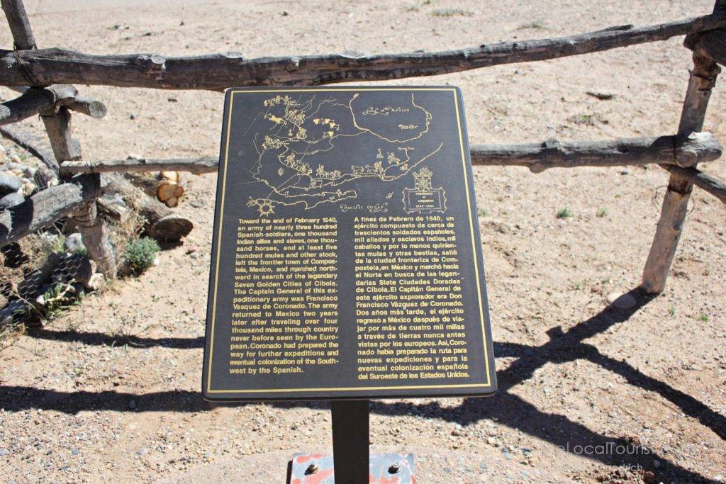 Sign about Coronado at Coronado Historic Site