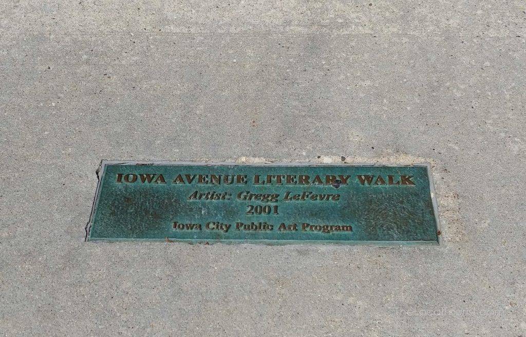Iowa Avenue Literary Walk, one of the deciding factors in Iowa City's status as a UNESCO City of Literature