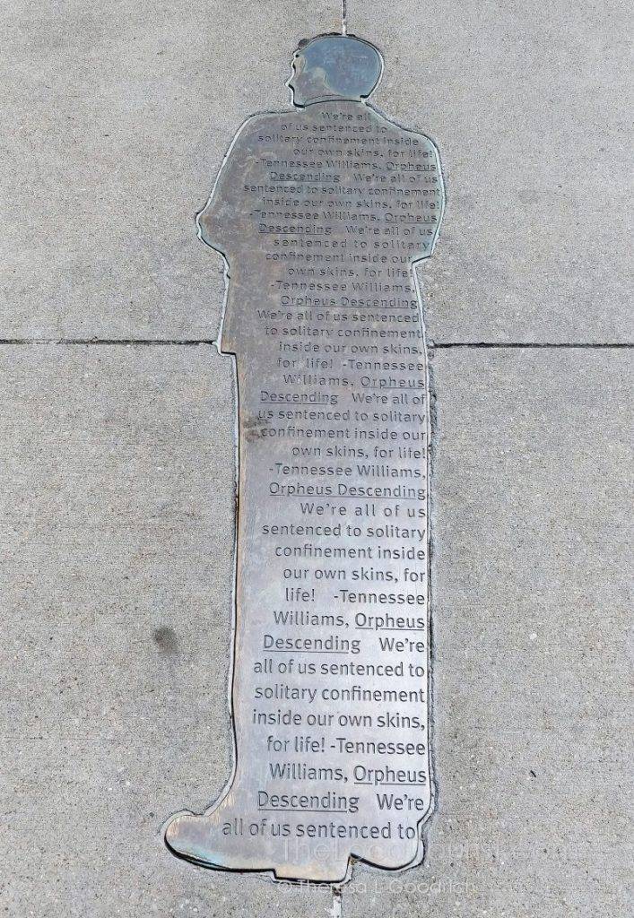 Tennessee Williams’ quote on Iowa Avenue Literary Walk