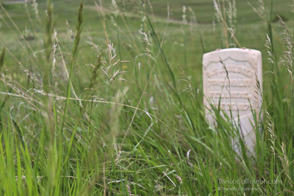 Grave marker at Little Bighorn Battlefield National Monument