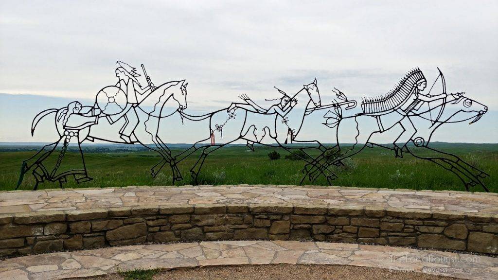 Native American Spirit Warriors Sculpture at the Little Bighorn Battlefield Indian Memorial