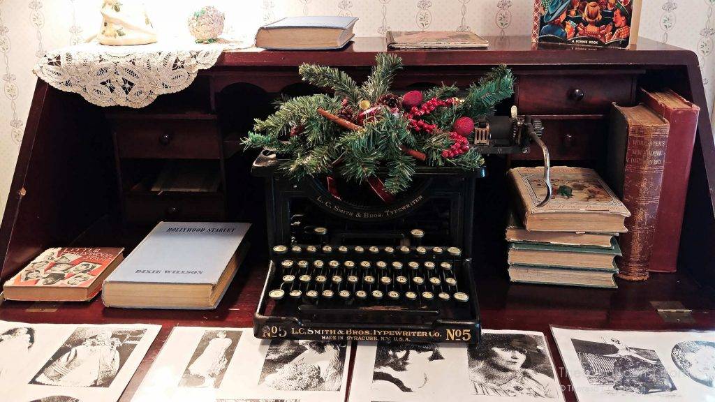 Dixie Willson's desk and vintage typewriter
