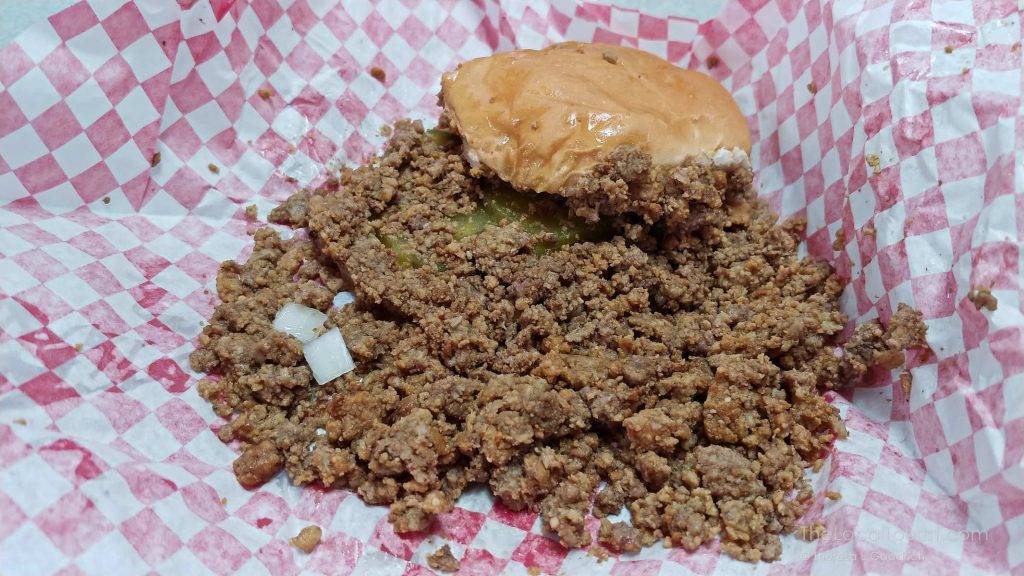 Beef Delight, otherwise known as a loose meat sandwich, at Pro's Sandwich Shop in Mason City, Iowa