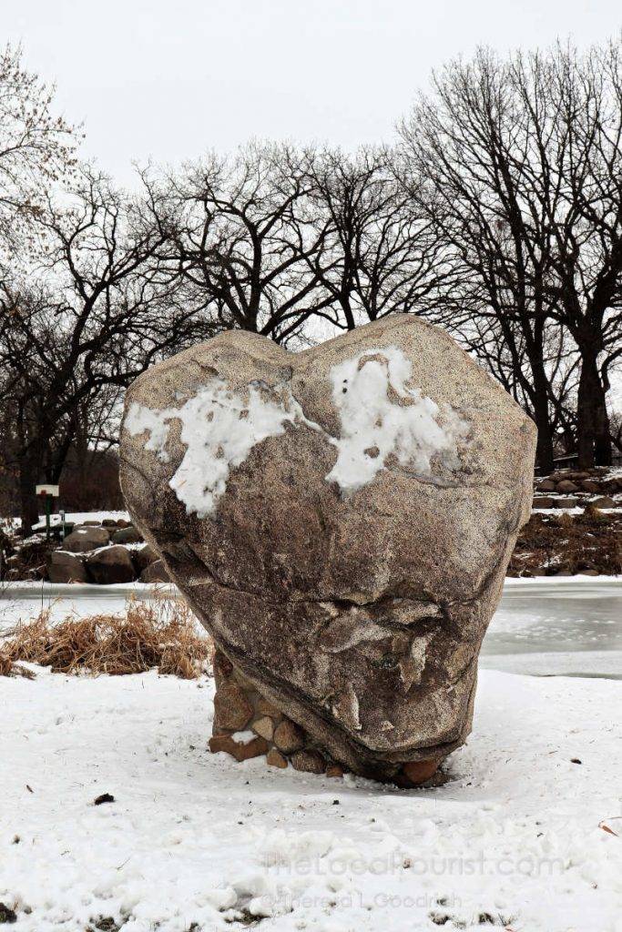 Heart-shaped rock at East Park
