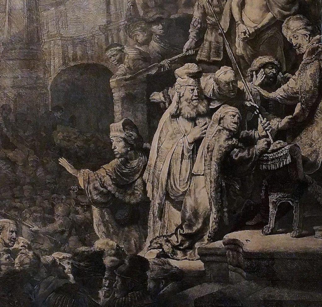 Rembrandt's Ecce Homo, an etching from 1636