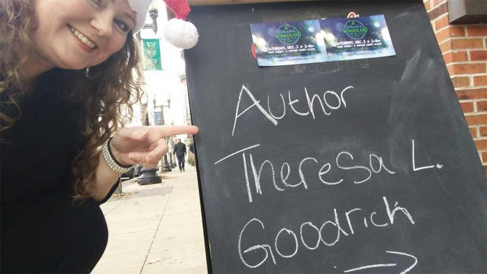 Author Theresa L. Goodrich at Elgin Winter Wonderland