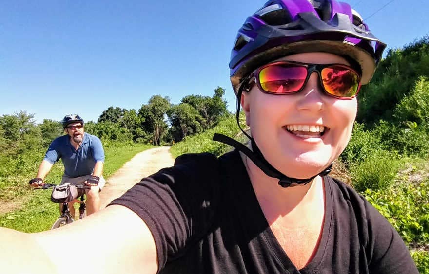 TLG Bike Riding and taking a selfie