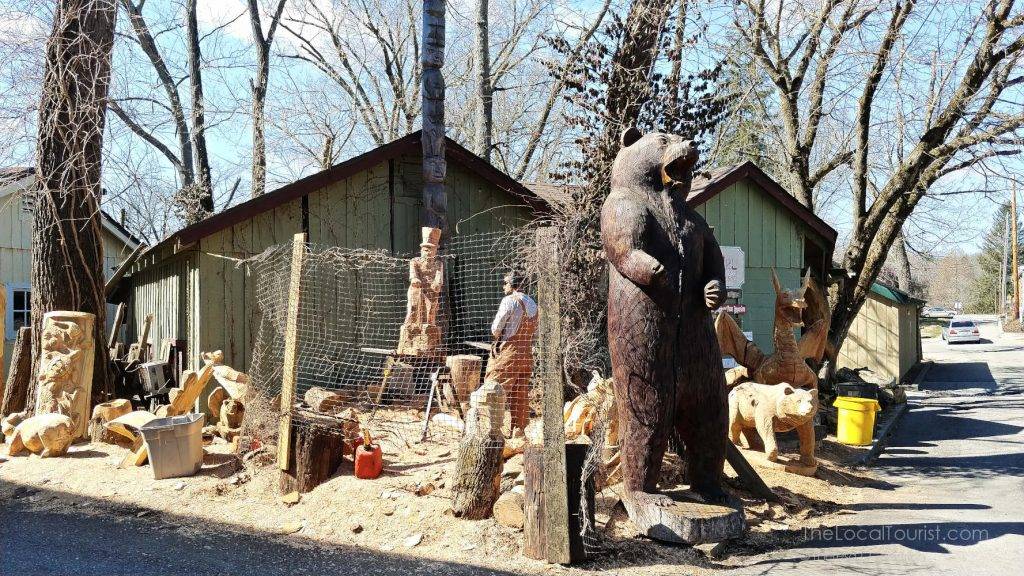 Following a buzzing sound led us down an alley to this sculptor.