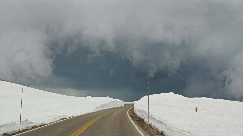 Heading down to try to escape the storm on Beartooth Highway