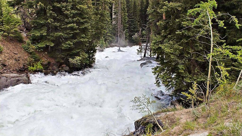 Powerful waterfall off of Beartooth Highway