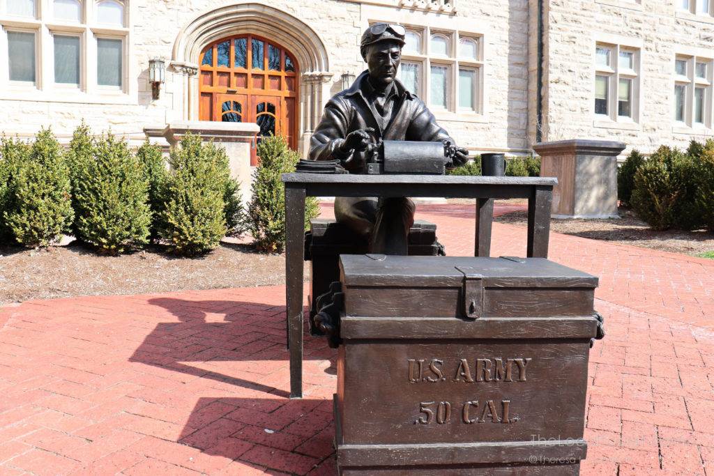 Statue of Ernie Pyle at Indiana University in Bloomington