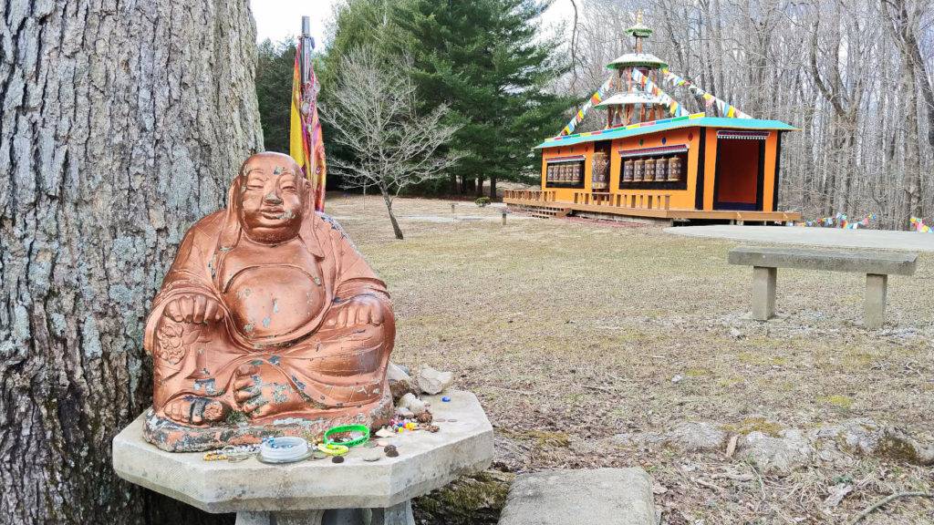 Buddha and Mani Korlo at the Tibetan Mongolian Buddhist Cultural Center