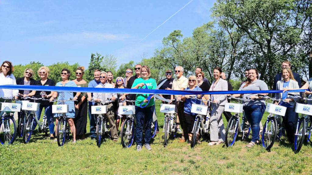 Ribbon cutting ceremony for #BIKEMC