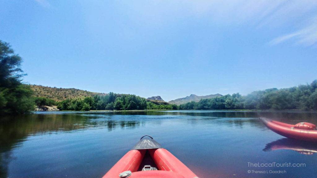 In some spots of the Lower Salt River, the water was completely still.