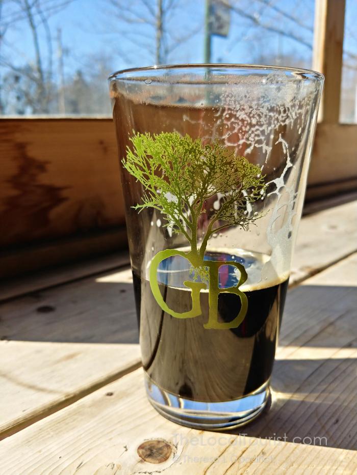 Glass needed a refill at Greenbush Brewery