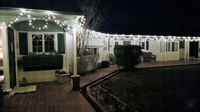 Exterior night shot of Joseph House Inn, a bed and breakfast in Bishop, CA