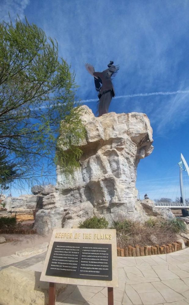 Keeper of the Plains at Mid-America All-Indian Center in Wichita Kansas