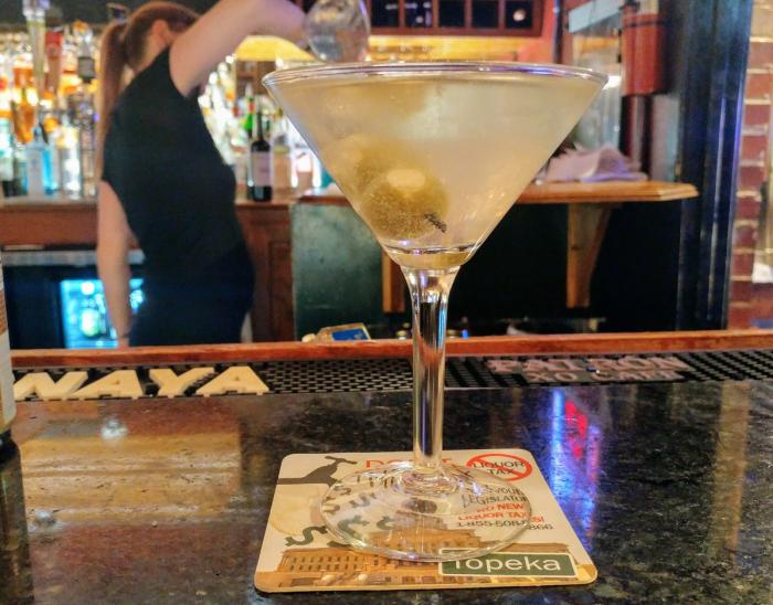 Dirty McNasty Martini at Mort's in Wichita KS