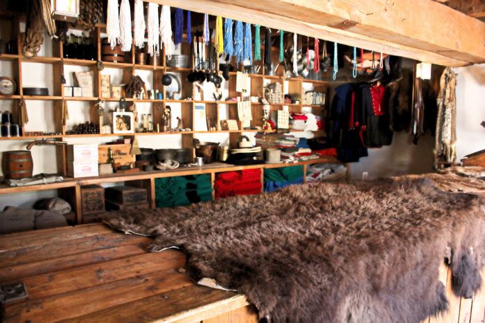Store at Bent's Old Fort includes examples of what settlers would have traded in the mid-1800s.