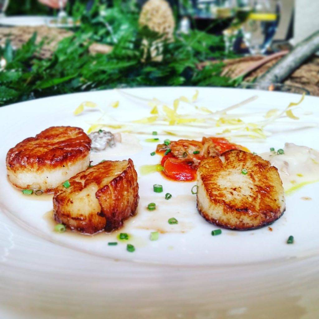 Seared Diver Scallop Dry Land Trio