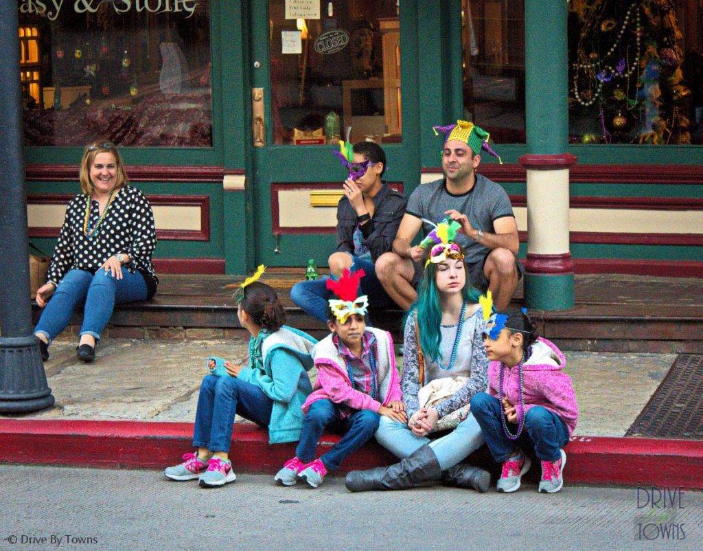Bored Kids at Eureka Springs Mardi Gras Parade