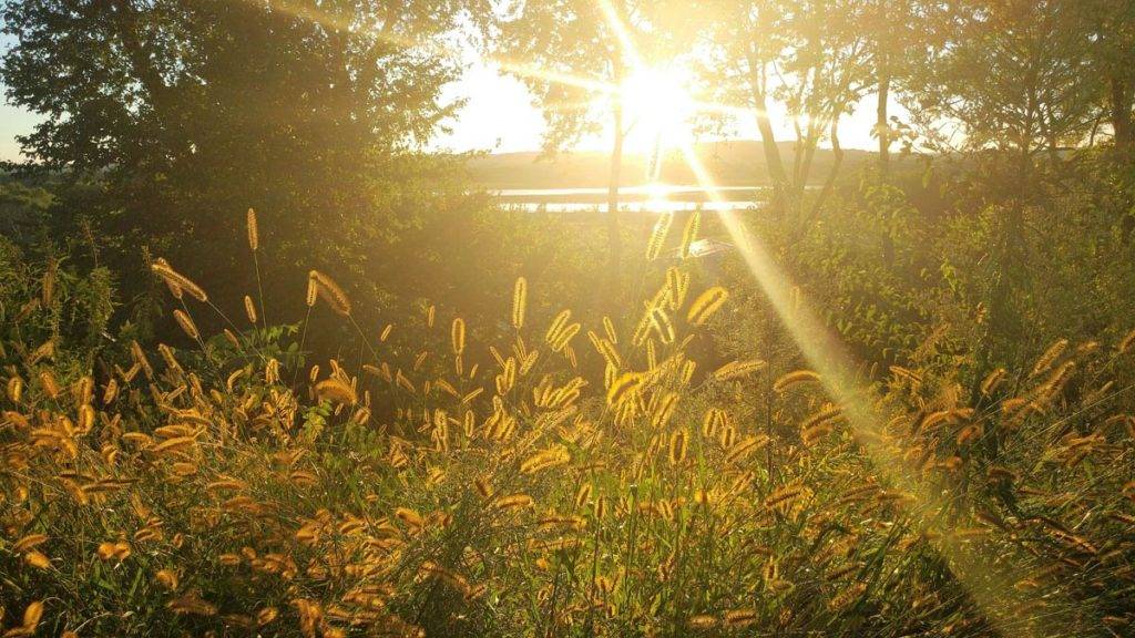 Sunset over the Mississippi River at Goldmoor Inn