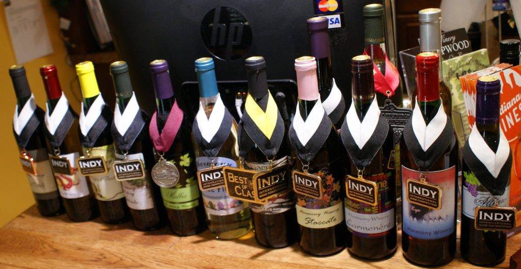 Harmony Wines dressed with their awards, photo: Facebook