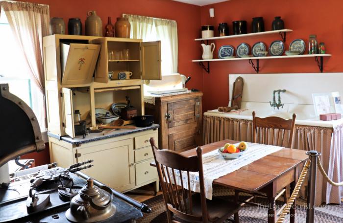 Period kitchen inside the Southport Lighthouse Station Museum