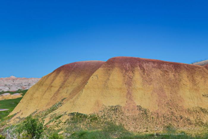 Yellow mounds in Badlands National Park