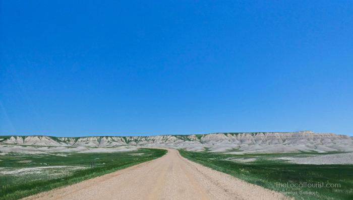 Back road into Badlands National Park