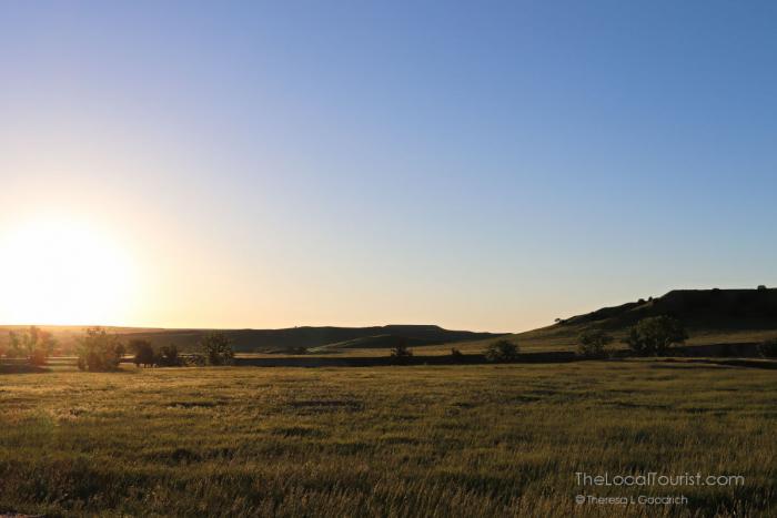 Sunrise over Sage Creek Campground at Badlands National Park