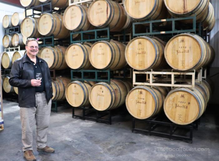 Winemaker Brian Carlson in his element