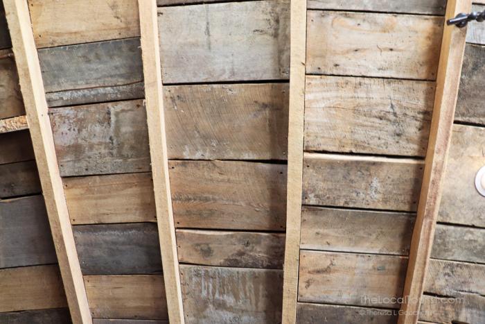 Wooden beams in the roof of Round Barn Winery