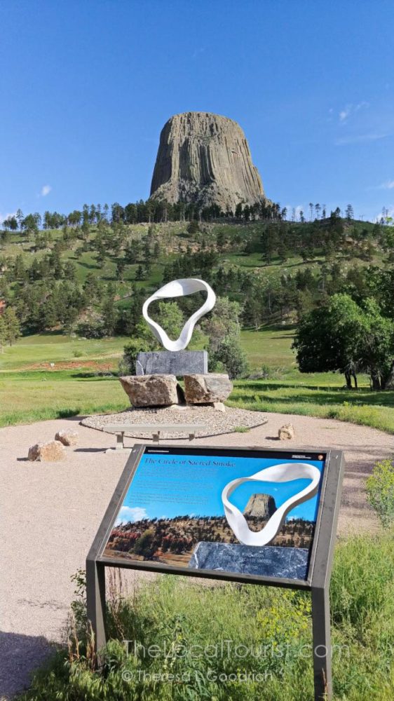 Circle of Sacred Smoke, a sculpture by Junkyu Muto at Devils Tower National Monument