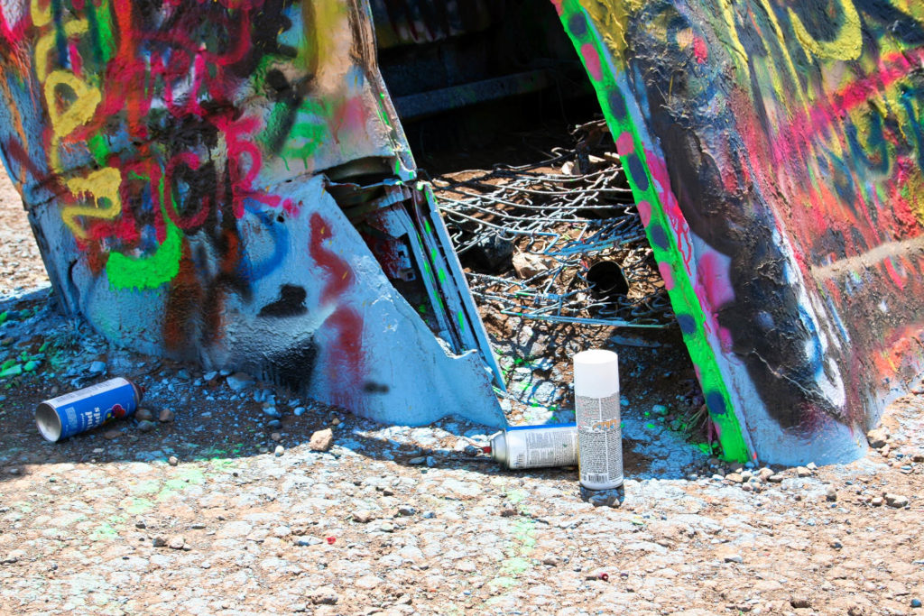 Spray paint can at Cadillac Ranch