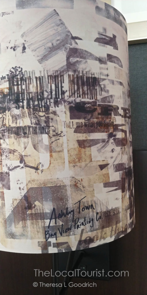 Lampshade signed by the artist