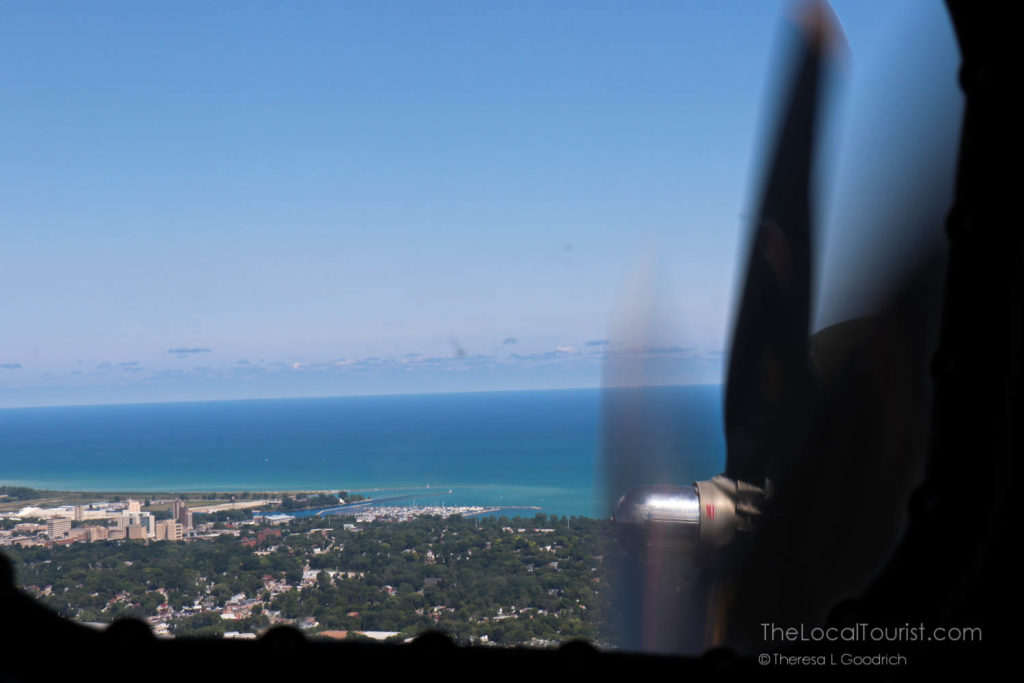 View from the jump seat of Aluminum Overcast