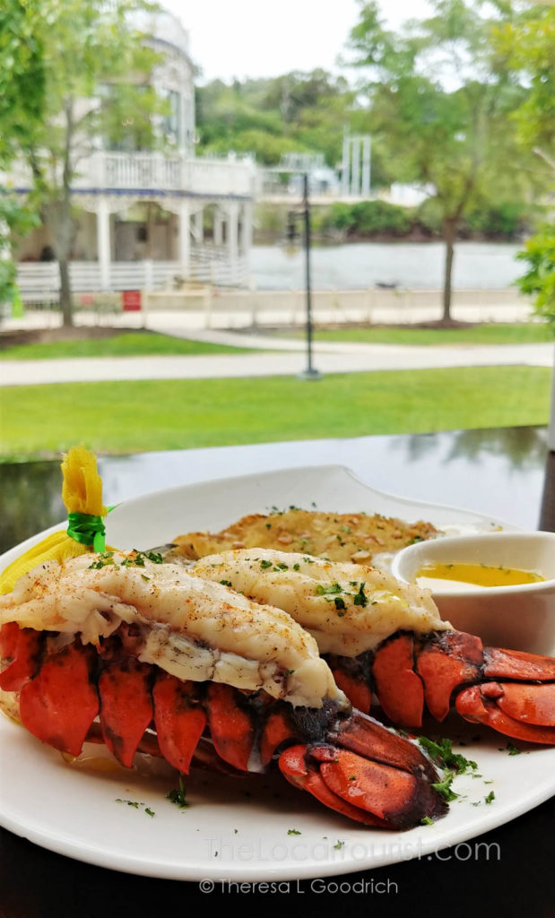 Lobster with a view of the Fox River in Elgin Illinois