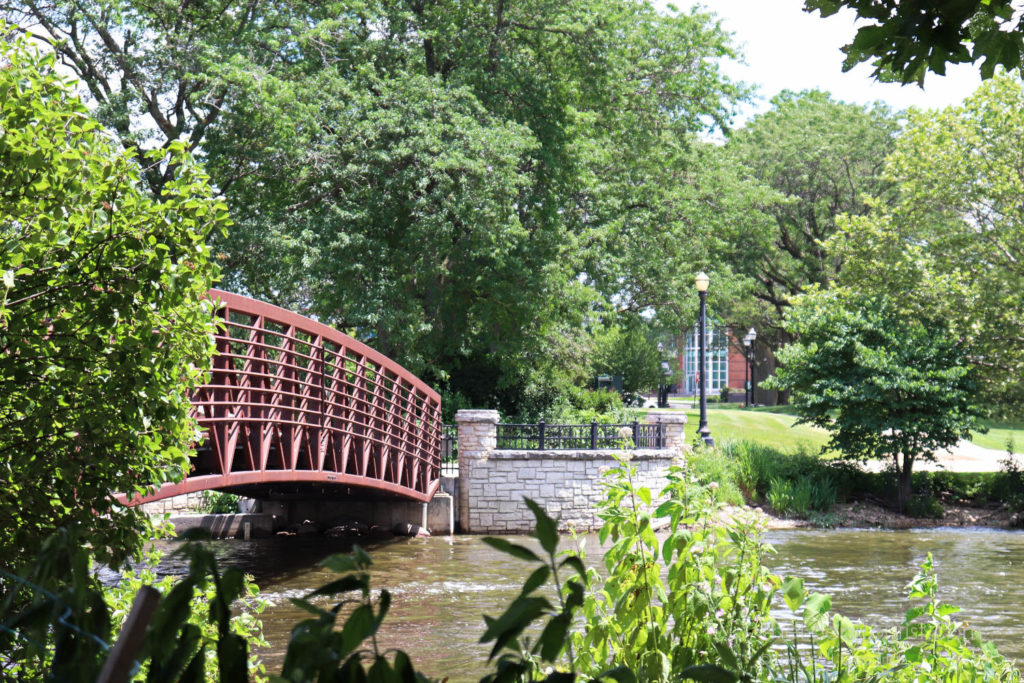 Bridge to the Fox River Trail from Walton Island