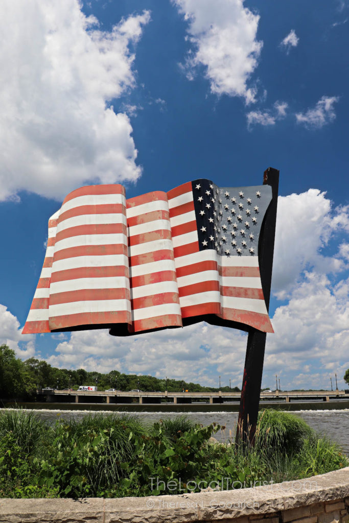 United States Flag Sculpture by Outside Exhibition Group