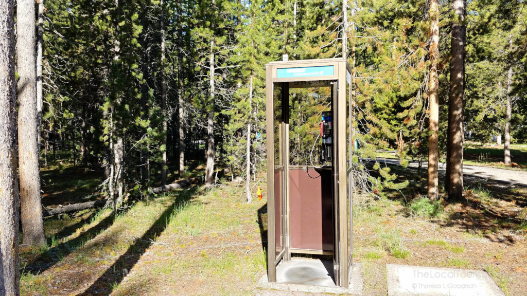 Phone booth in Madison Campground