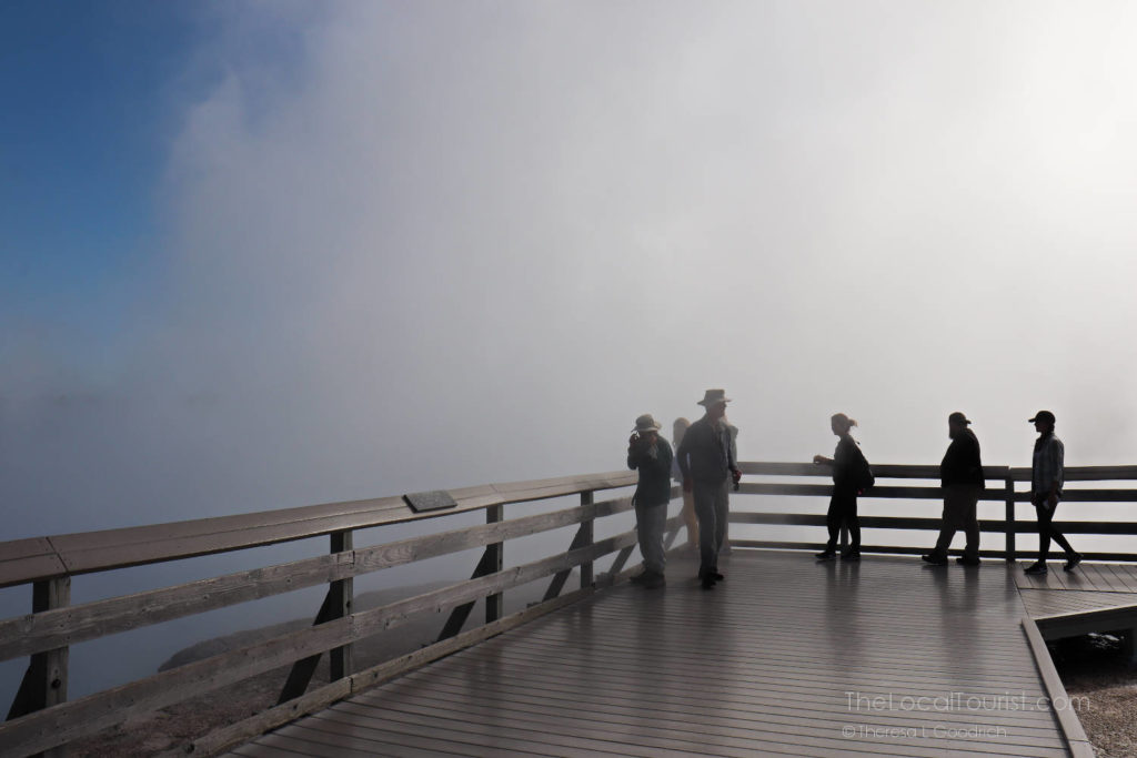 Excelsior Geyser gave off so much steam we couldn't even see it