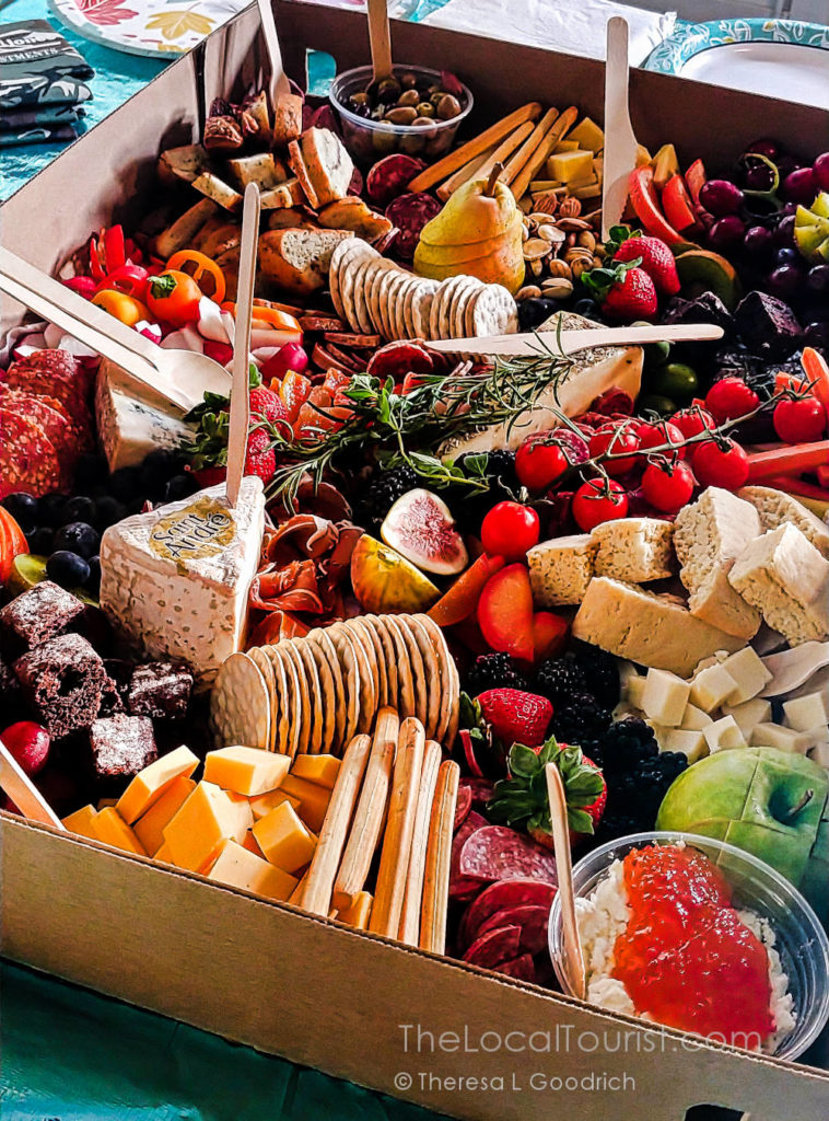 Insane cheese and charcuterie grazing box from Fork It Foods