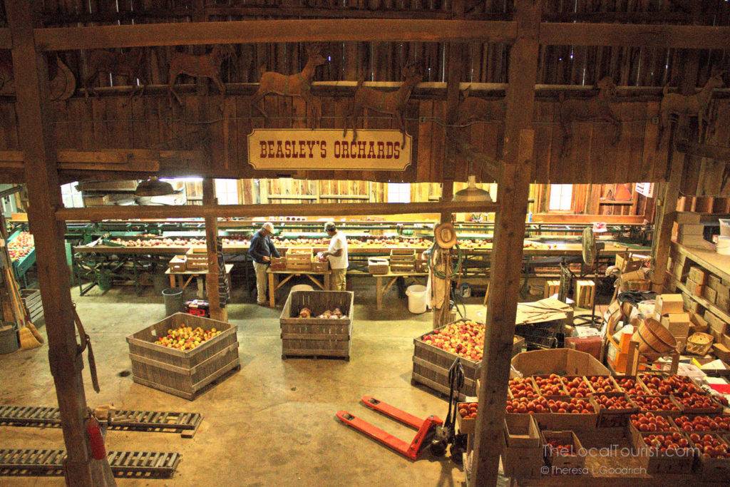Production area in the Civil War-era barn at Beasley's Orchards