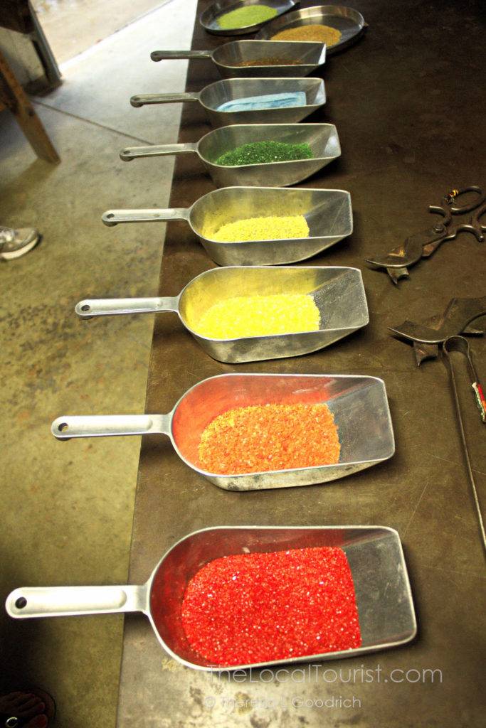 Various colors we could use for our glass sculptures at Hot Blown Glass