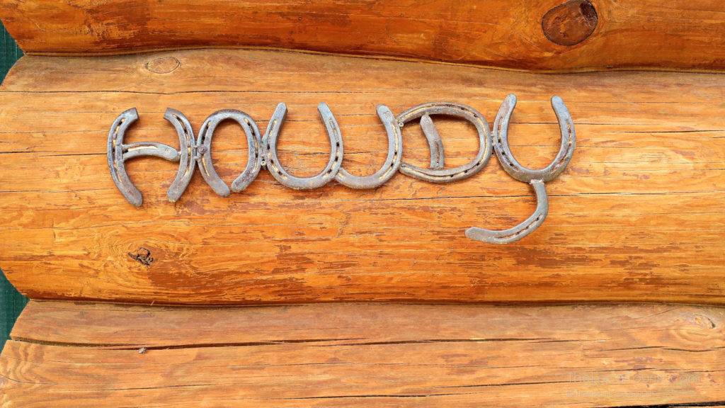Howdy sign at Natural Valley Ranch